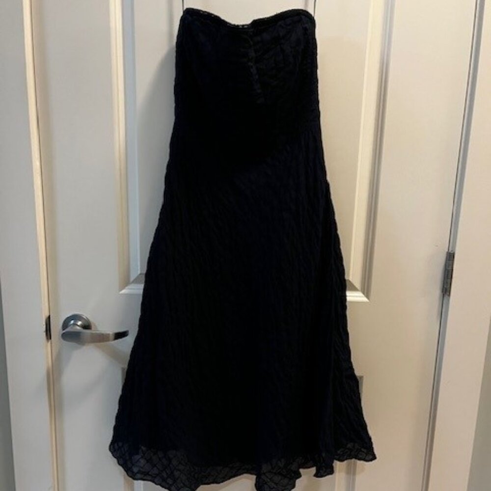 J. Crew Navy Strapless Dress sz 6